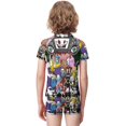 thumbnail image 3 of Undertale Boys 2-Piece Swimsuit Set, Short Sleeve Rash Guard & Swim Trunks, 3 of 7