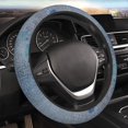 thumbnail image 2 of DouZhe Jeans Spotty Prints Steering Wheel Cover, Universal 15 inch Anti-Slip Odorless Elastic Blue Texture Car Steering Wheels Cover for Women Men, 2 of 7