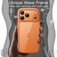 thumbnail image 2 of JETech Wavy Case for iPhone 17 Pro 6.3-Inch, Cute Wave Frame Curly Shape Shockproof Phone Cover (Orange), 2 of 6