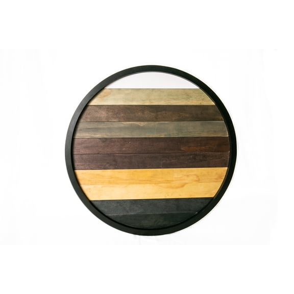 Home Breezes  Large Wooden Lazy Susan- Ottoman 21" Decorative Serving Round Tray.