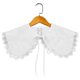 thumbnail image 1 of Women Pastoral Style White for Doll Detachable Collar Shawl Embroidery Plaid Lace Scalloped Trim Scarf Lace-Up Bowknot Solid Color Capelet Poncho, 1 of 4