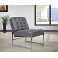 thumbnail image 2 of OSP Home Furnishings Anthony 26” Wide Chair with Chrome Base and Charcoal Faux Leather Fabric, 2 of 8