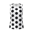 thumbnail image 3 of Picia Soccer Ball Pattern Women's Workout Tank Top,Breathable Activewear,Slim Fit Athletic Top,Versatile Workout Moisture-wicking top-Medium, 3 of 9