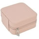 thumbnail image 3 of Joyero portátil con cremallera, 4 rejillas, gran capacidad, almacenamiento de particiones, forro suave, mini caja de almacenamiento de joyas para viajes, color rosa, 3 of 14