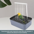 thumbnail image 4 of Parrot Automatic Circulation Bath Tub, External Small Bird Washing Basin, Pet Cage Hygiene Accessory, Feather Cleaning Water Fountain, Avian Shower Basin, 4 of 6