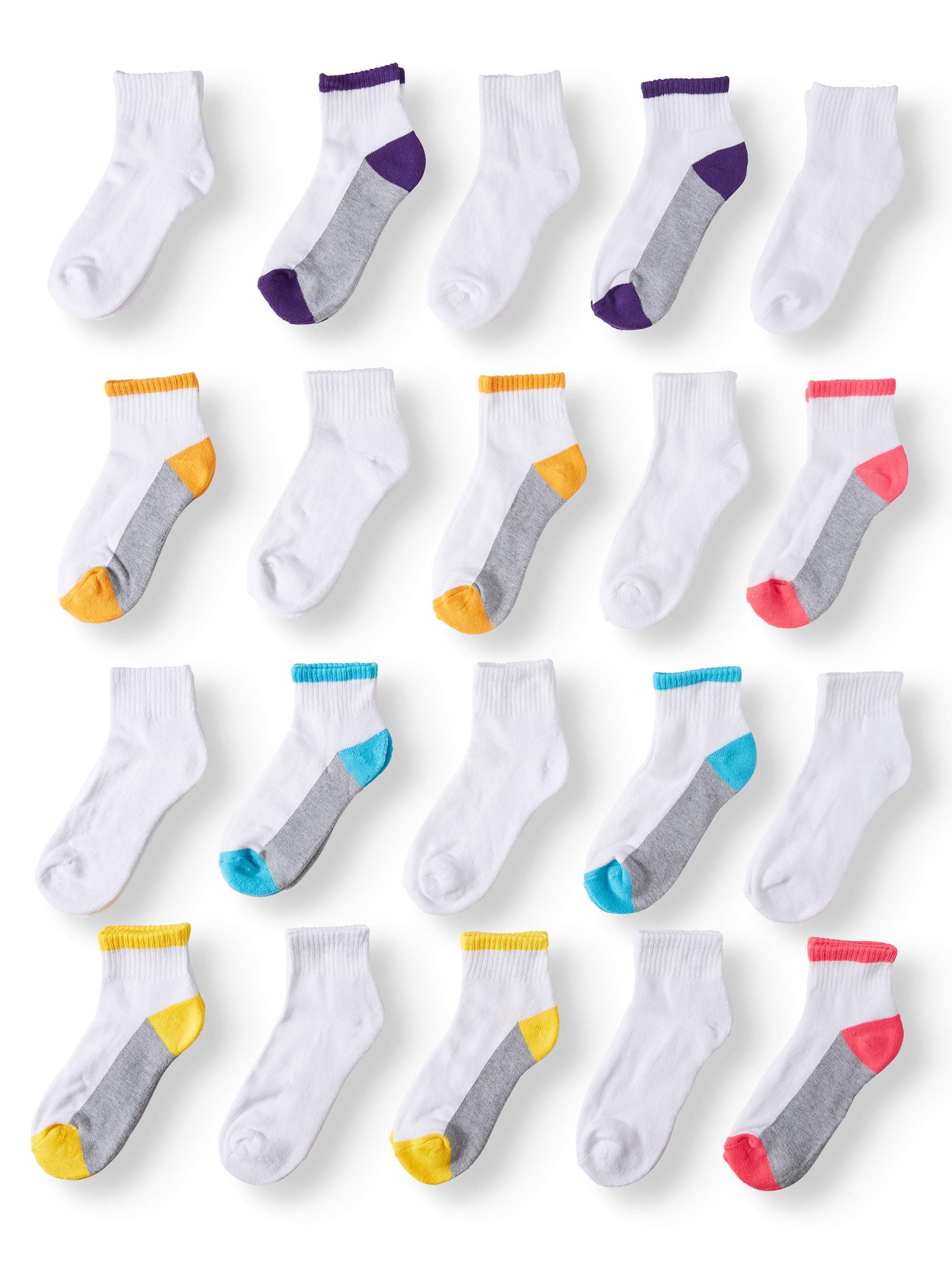 NEW 10 Pack Pairs Women/'s Junior/'s Roll Earth Multi-Colored Socks Size 9-11