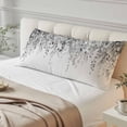 thumbnail image 4 of Grey Botanical Body Pillow Covers 20"x54", Weeping Eucalyptus Leaves Watercolor Soft Brushed Microfiber Breathable Throw Pillow Covers, Pillowcase with Zipper for Couch Sofa Bedroom Living Room, 4 of 9