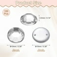 thumbnail image 2 of Lot de 100 Perles Plates à Coudre avec Strass, 10mm Cristal Rondes, Transparent, 2 of 6