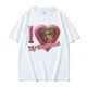 thumbnail image 5 of Camiseta con estampado de I Love My Boyfriend para hombre y mujer, camisa con estampado de León S Kennedy, Harajuku, moderna, 100% de algodón, de gran tamaño, 5 of 5
