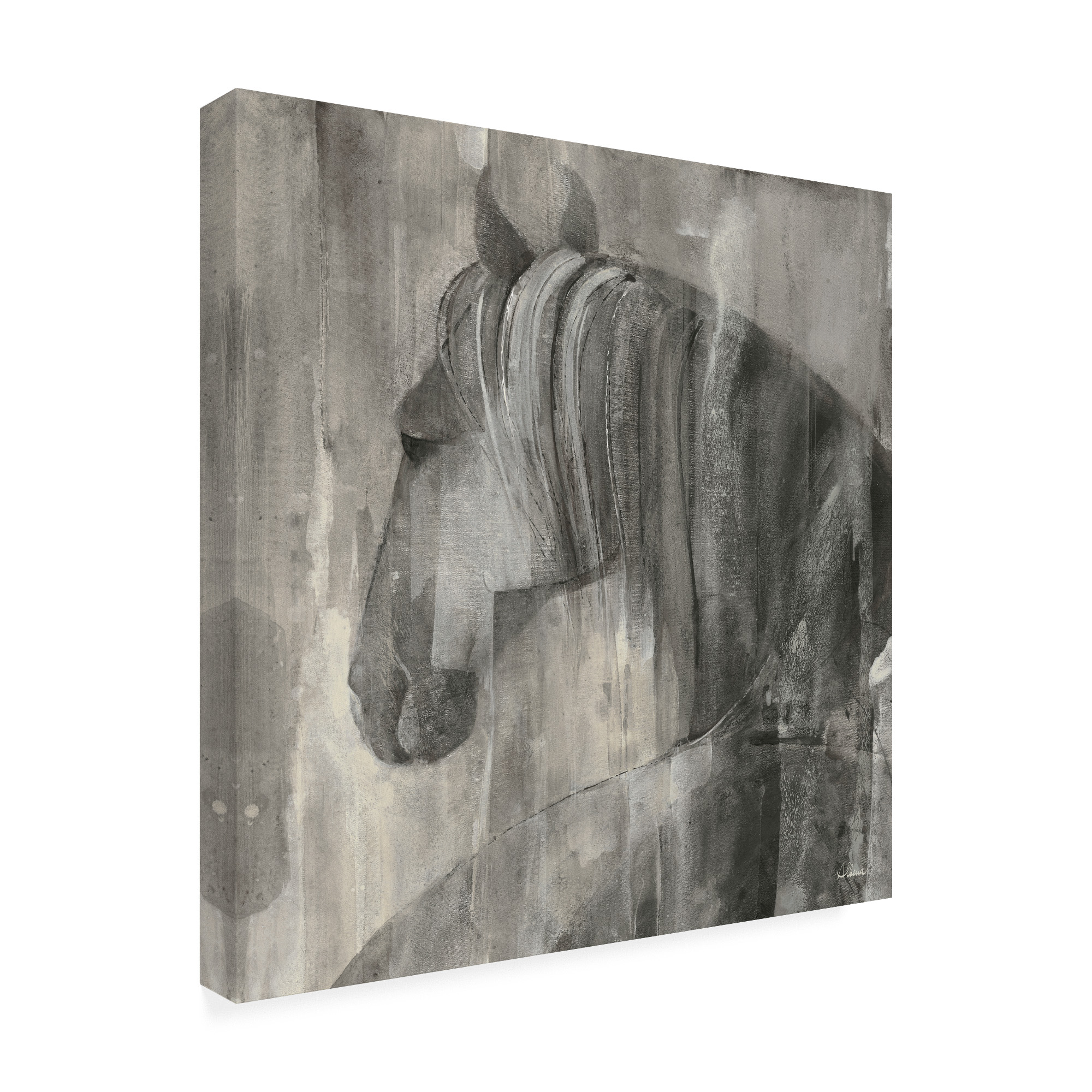 Trademark Fine Art 'Glance Greige Crop' Canvas Art by Albena Hristova