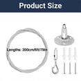 thumbnail image 2 of 4 Pack 6ft Ceiling Sign Hanger Wire Kit, 2m Adjustable Suspension Hanging Cable Wire with Hook Wall, 2 of 5