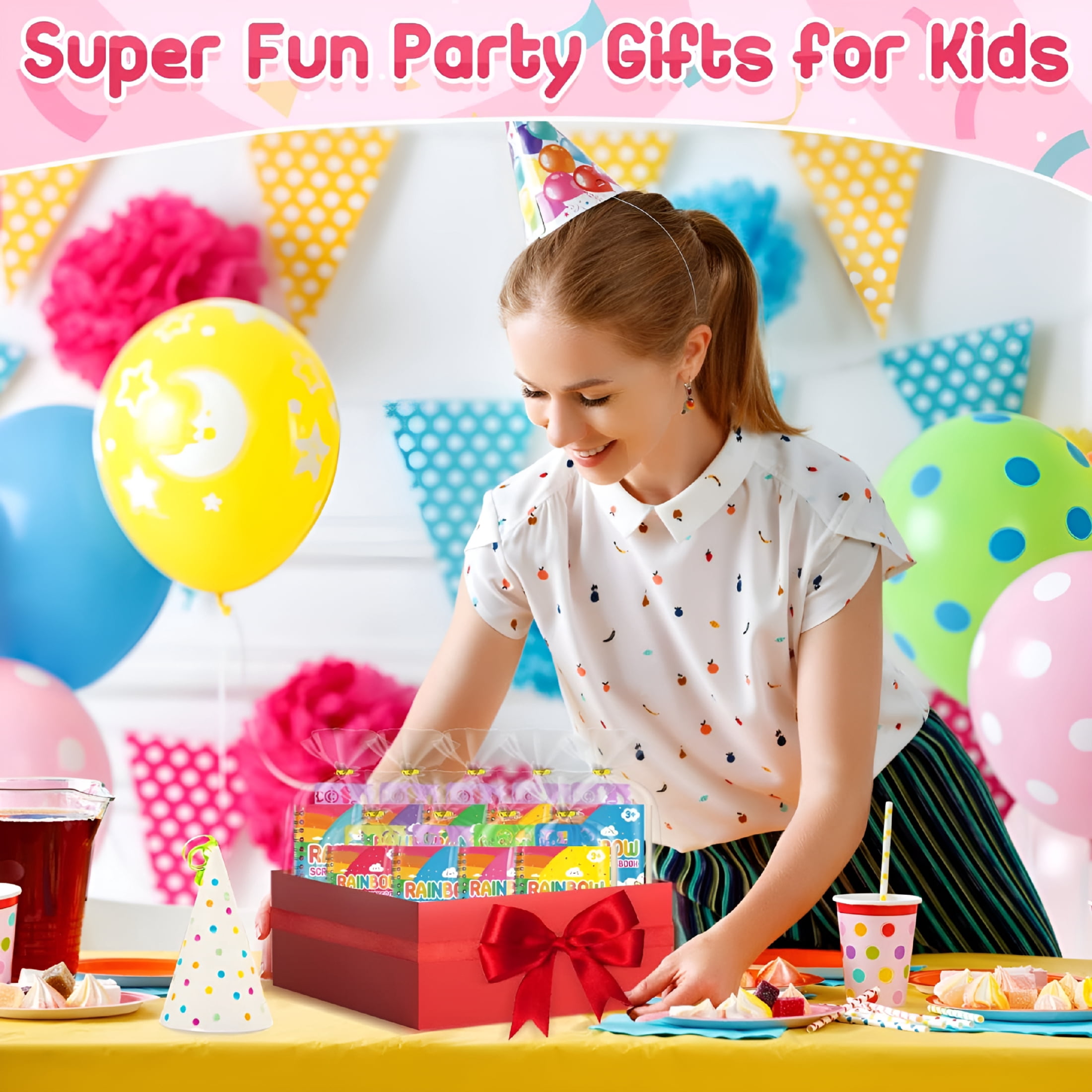 CCOCC 2026 New Party Favors Birthday Gifts for Kids,48Pcs Scratch Art Notebook Party Favors for Kids Goodie Bags Stuffers for 3-8 Year Old Girls Boys Art Craft Kit for Classroom Birthday Gifts