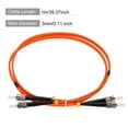 thumbnail image 2 of Unique Bargains 1 Meter 3.2Ft Fiber Patch Cable Multimode Duplex ST-ST OM1 LSZH Fiber Optic Jumper Orange For Optical Fiber 1Pcs, 2 of 6