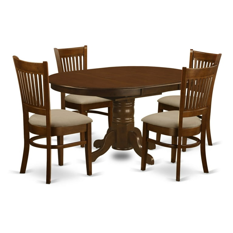 East West Furniture Kenley 5 Piece Hepplewhite Modern Dining Table Set