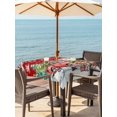 thumbnail image 2 of Outdoor Tablecloth with Umbrella Hole and Zipper, Red Christmas Square Table Cloth 60x60 Inch Waterproof Tablecloth, Xmas Winter Snowflakes Truck Dogs Picnic Table Cover for Patio Camping, 2 of 7