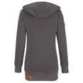 thumbnail image 3 of ICHUANYI Liquidación Suéter sólido informal para mujer Cremallera gruesa Manga larga Sin capucha Outwear Abrigo Top ICHUANYI WER202308230791, 3 of 4