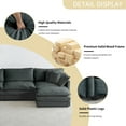thumbnail image 6 of 146.5” Gray Oversized Sofa, 4 Seater Modular Couch, Chenille Large Sectional for Living Room, Deep Seat Cloud Couch, Sofá moderno, 6 of 12