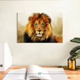 thumbnail image 3 of Elephant Stock Blue Eyed Lion Wall Art - Horizontal Canvas Wall Art - Living Room Wall Decor - Animal Canvas - Orange And Brown Decor - 12" x 8", 3 of 8