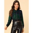 thumbnail image 3 of Chaqueta Lentejuelas Tipo Aviador Cremallera En Parte Delantera Purpurina Brillante Verde T S, 3 of 6