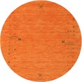 thumbnail image 1 of Ahgly Company Indoor Round Contemporary Orange Red Abstract Area Rugs, 8' Round, 1 of 6