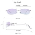 thumbnail image 5 of LifeArt Pure Titanium Frame Glasses/Blue Light Blocking Reading Glasses, Reduce Eyestrain, Stylish for Men and Women(Purple,+4.00 Magnification), 5 of 5