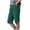 Dark Green, variant on GEWSEY Women's Elastic Waist 3/4 Capri Harem Pants with Pockets Casual Loose Solid Yoga Trousers (Khaki, S)