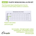 thumbnail image 3 of Set de Bowling Champion Sports con Pinos de Plástico de 38 cm y Bola, 3 of 8