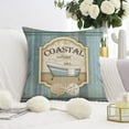 thumbnail image 3 of Beach Bliss: Set of 2 Nautical Coastal 16x16 inch Throw Pillow Covers - Ocean-Themed Seashell Coral Starfish Design., 3 of 7