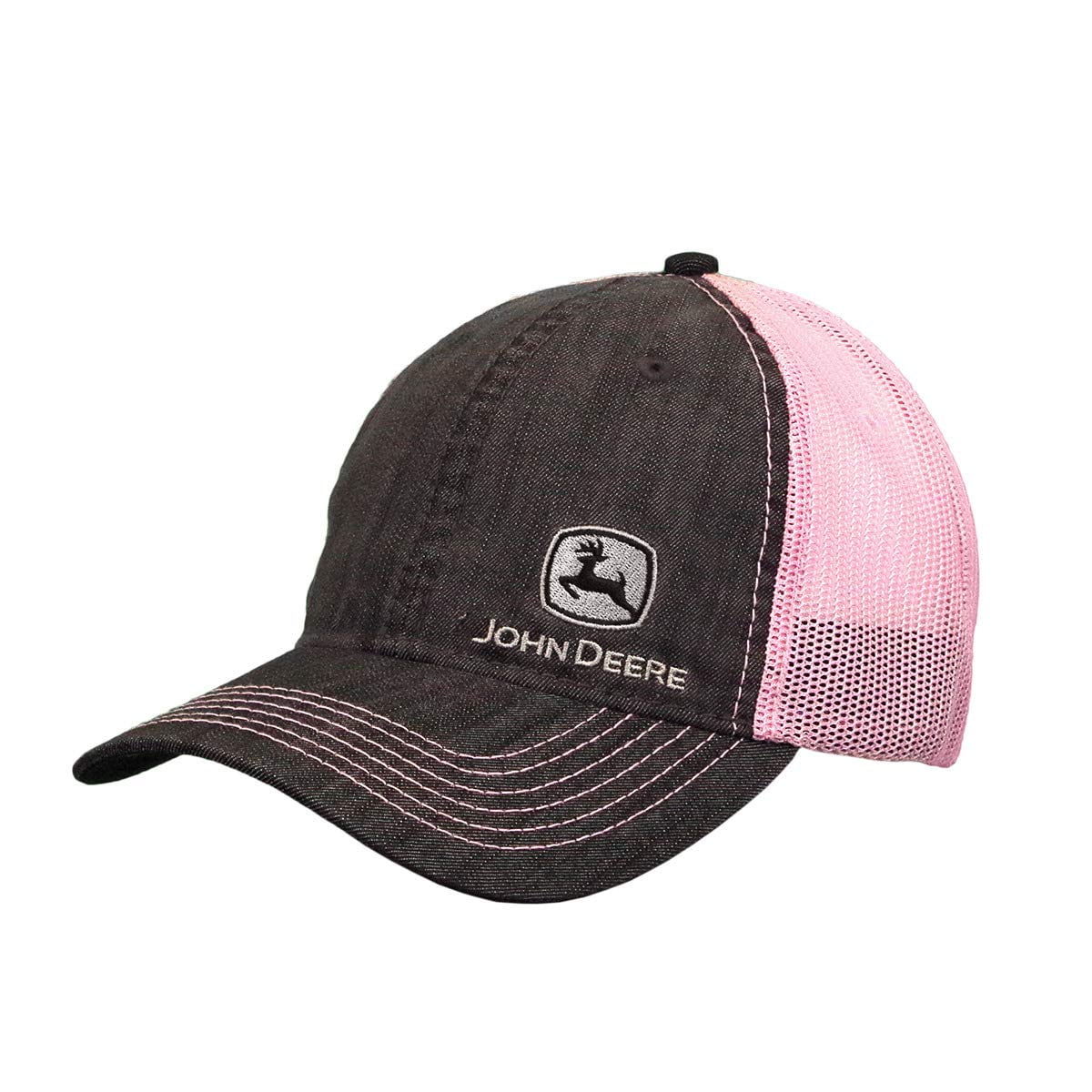 John Deere Ladies' Pink Chambray Mesh Hat/Cap LP73335