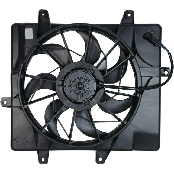 TYC 620440 Dual Radiator and Condenser Fan Assembly For 01-08 PT Cruiser Fits select: 2001-2008 CHRYSLER PT CRUISER