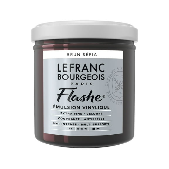 Lefranc & Bourgeois Flashe Matte Artist's Color, 125ml, Sepia Brown