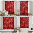 thumbnail image 6 of Red Geometric Sheer Curtains 63 Inches Long, Vintage Minimalism Abstract Aesthetic Light Filering Curtains, Breathable Simi Curtain Privacy Drapes for Living Room Bedroom Lightweight Window Treatment, 6 of 9