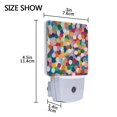 thumbnail image 4 of Yayeee LED Night Light for The Home Plug in With Light Sensors 2 Pack, Dark Colorful Circles, 4 of 6