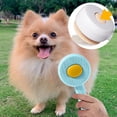 thumbnail image 4 of Peine para mascotas Peine de acero inoxidable con púas Peine de masaje Cepillo flotante para el pelo Eliminación del pelo con un solo clic Peine flotante para perros Peine flotante para mascotas, 4 of 6