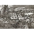 thumbnail image 2 of Durer, Albrecht 32x24 White Modern Wood Framed Museum Art Print Titled - The Cannon, 2 of 4
