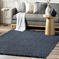 thumbnail image 5 of nuLOOM Daniela Chunky Jute Navy 4' x 6' Farmhouse Area Rug, 5 of 9