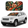 thumbnail image 3 of ZICANCN Car Sun Shades Front Windshield, Abstract Colorful Play Automotive Front Window Sun Shield Visor, Medium Size, 3 of 9