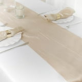 Efavormart 12" x 108" Beige Accordion Crinkle Taffeta Table Runner ...