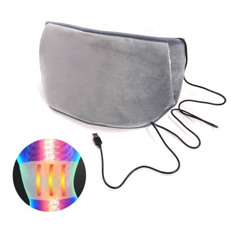 Winter Relieve Menstrual Pain USB Charging Leg Pain Relief Warm Palace Belt Massage Waist Heating Wais Belts Heating Pad GREY