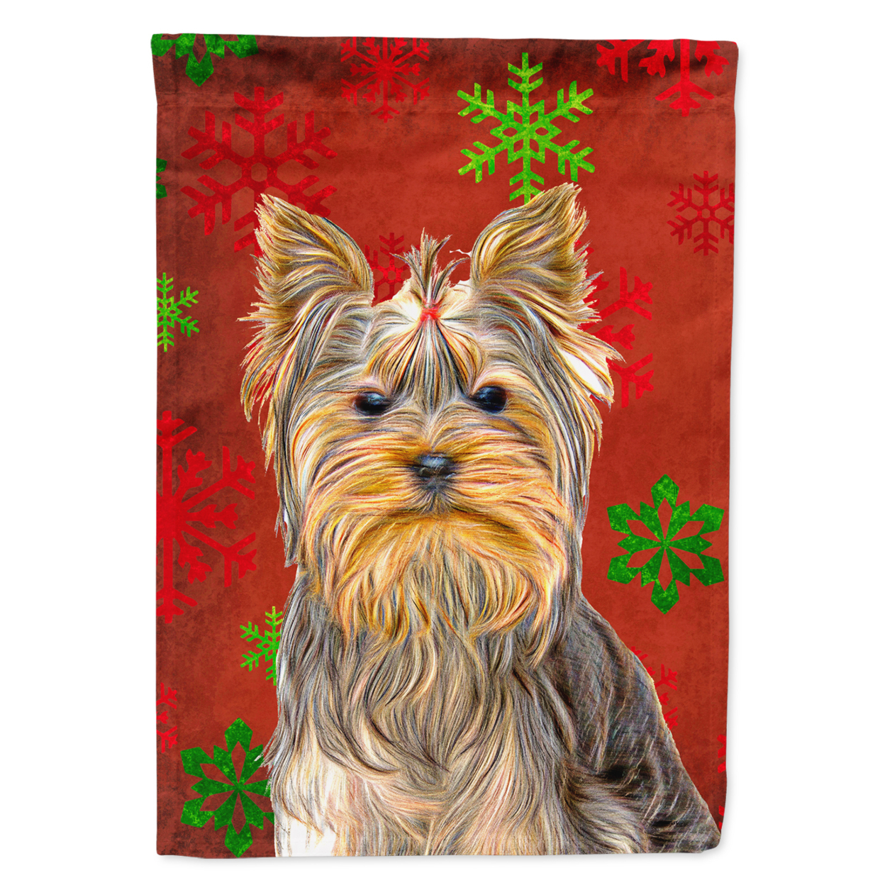 Caroline's Treasures Decorazione Natalizia Cairn Terrier | Ornamento In Ceramica Con Fiocchi Di Neve Rossi
