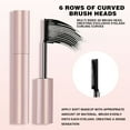 thumbnail image 5 of HHBEAUTY Waterproof Long Lasting Mascara with Comb Brush - Black Volumizing & Lengthening, No Smudge No Clumps, Smudge-Proof, Half-Comb Silicone Brush Separates Lashes for Definition, Brown, 5 of 9
