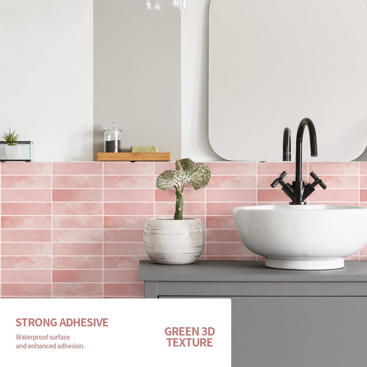 Peel and Stick Backsplash Wall Tiles,Self-Adhesive,Oil Proof,Waterproof, Removable Wall Panels for Kitchen & Bathroom,Modern Design, Easy Install (11.4x9 inch,20 Pack)