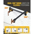 thumbnail image 4 of Wowow Wall Mount Pot Filler Faucet with Double Joint Swing Arm in Rose Gold and Black, 4 of 7