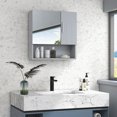 thumbnail image 2 of kleankin Bathroom Mirror Cabinet, Wall Mounted Medicine Cabinet, 2 of 9