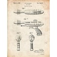thumbnail image 2 of Borders, Cole 12x14 White Modern Wood Framed Museum Art Print Titled - PP498-Vintage Parchment Toy Laser Gun Patent Print, 2 of 4