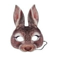 thumbnail image 4 of yingyy EVA Made Rabbit Cover Half Face Mask Prop For Kids Halloween Parties And Theatrical Celebrations Carnival Masquerade gray, 4 of 6