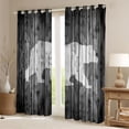 thumbnail image 2 of Homewish Animal Bear Curtains Pack of 2 (42x84 Each) for Kids Teens Adults,Lodge Cabin Curtains Blackout,Abstract Retro Vintage Bedroom Curtains,Microfiber Bedroom Decor, 2 of 6