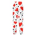 thumbnail image 4 of Mifsaly Girls Boys Jogger Pants Kids Elastic Waist Wide Leg Pants Hearts Print High Waist Sweatpants Teen Valentine Gifts Sport Running Pant with Pockets Spring Fall Unisex Preppy Loungewear, 4 of 5