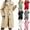 A07 Khaki, variant on Xdegoge Pea Coats for Girls Boys Single Breasted Mid Length Teens Wool Coat Long Sleeve Outerwear Kids Overcoat Tween Winter Casual Trench Coat Jackets