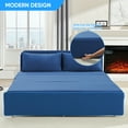 thumbnail image 6 of CECER 3 in 1 Convertible Sleeper Sofa Bed, Queen Size Pull Out Couch for Living Room - Blue, 6 of 10